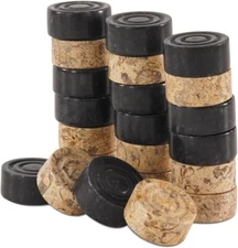 Handmade Marble Black & Coral Checkers Figures 1.25" | Stone Game Pieces Set