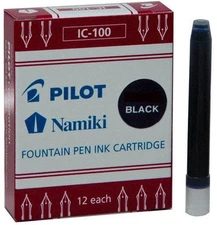 Namiki Black Fountain Pen Ink Cartridges In Box  12 Cartridges