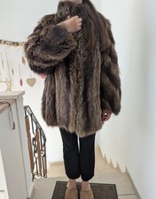 Pelliccia di marmotta, artigianale, taglia media, in ottimo stato