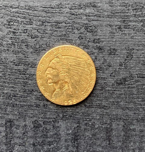 1925-D United States $2-1/2 Gold Indian Head Quarter Eagle Coin