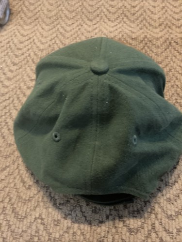 Kona Cap calabash Wood Brim Cap Adjustable LN Green Brown Tree Bird Braid Design - Picture 4 of 7