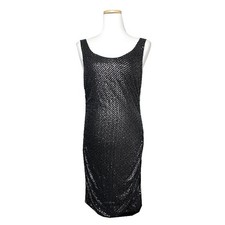 Theory Black Sequin Sleeveless Dress 55 66 121146636