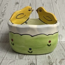 Vintage New SIGMA Andrea West Trendsetter Baby Chicken Porcelain Bowl Figurine