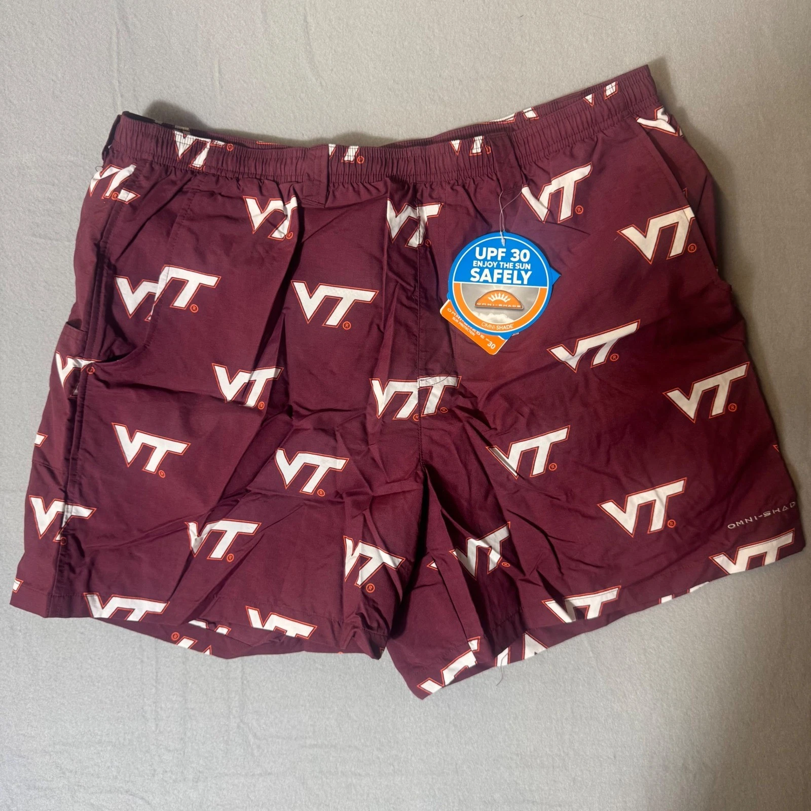 Columbia PFG Virginia Tech Hokies Collegiate Backcast II Shorts 6in Trunks XL