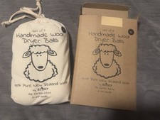 6  Dryer Balls Organic 100% Wool New Zealand Chemical Free Fabric Sof...