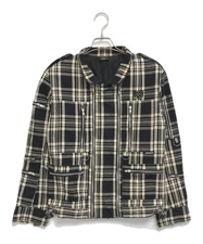 BOUNTY HUNTER Bondage Check Jacket Cotton Size: S Black Men Auth Excellent