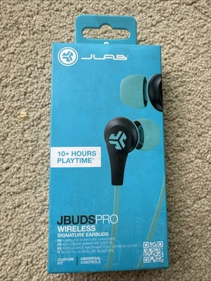 Jlabs Jbuds PRO Signature True Wireless Earbuds Bluetooth (Black/Teal) NEW - Image 1 of 3