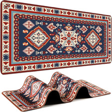 Large Oriental Rug Mouse Pad, Persian Carpet Style Gaming Desk Mat, 31.5" x 11.8