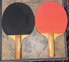 DOUBLE HAPPINESS Rare ITTF Pimpled 651 Table Tennis Paddle Pair TT BAT Shanghai