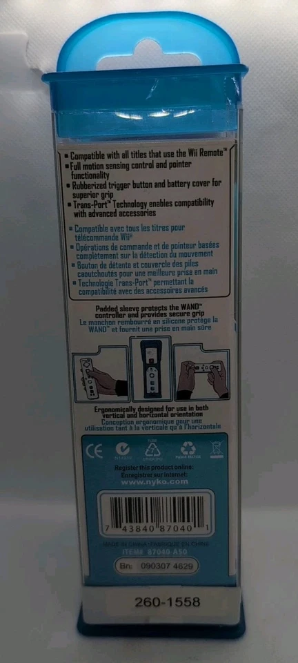 Nyko Wand White Wii Motion Sensing IR Controller - New, Sealed - Image 3 of 4