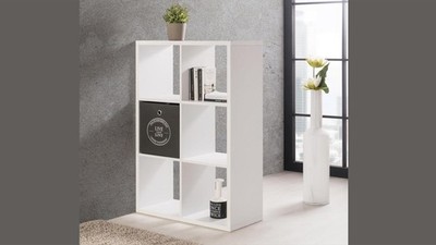 Regal Max 6 Fächer Raumteiler in weiß individuell einsetzbar