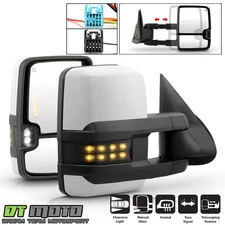 For 2003-2006 Chevy Silverado 1500 Power Heated Tow Mirrors w/Smoked LED Signal