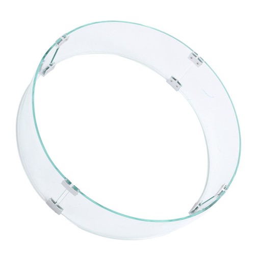 Round Fire Pit Wind Guard Tempered Glass Windscreen Flame 650mm Dia US - Picture 17 of 24