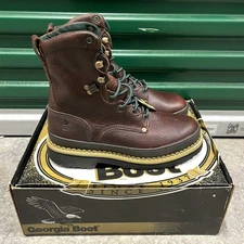 Georgia Boot G8374 Steel Safety Toe Work Boots Mens Sz 8 W NEW with Box
