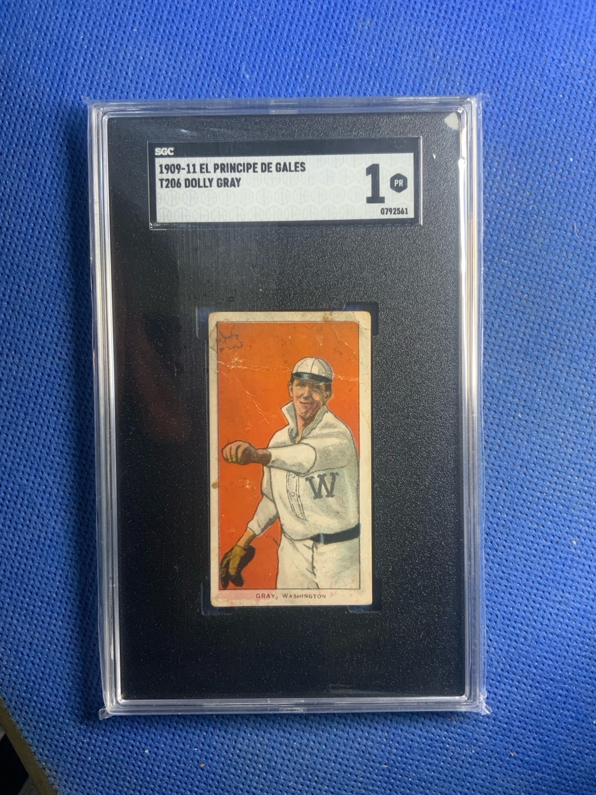 T206 Dolly Gray Washington  Tobacco Card - El Principe De Gales - SGC 1*low Pop*