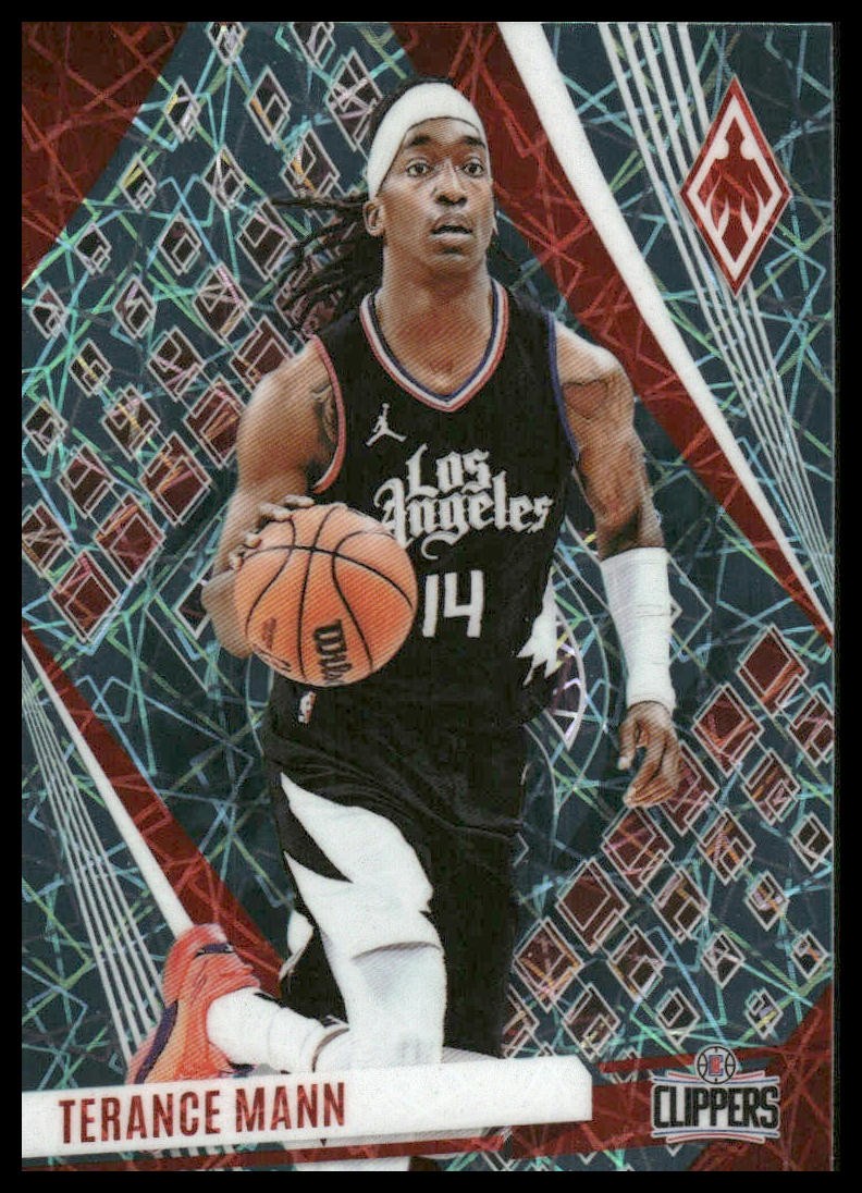 Terance Mann 2023-24 Panini Phoenix #247 Phoenix Teal Lazer Los Angeles Clippers