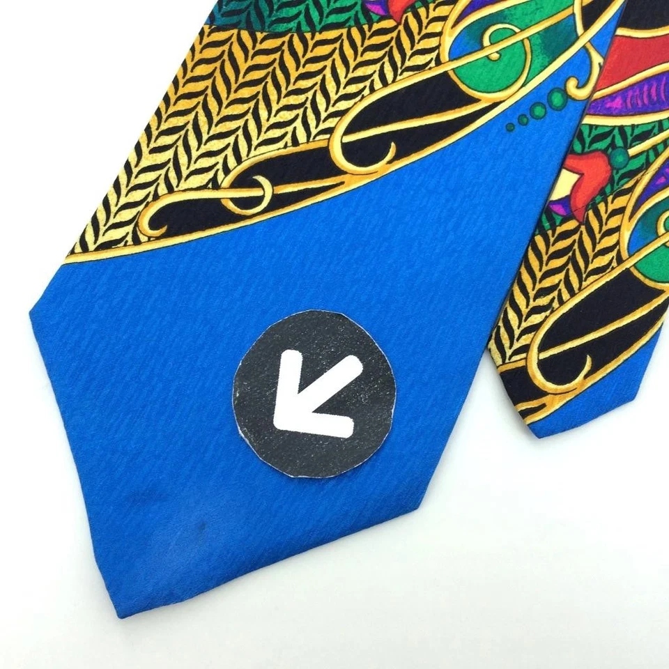 VITALIANO PANCALDI Италии галстук смелый яркий цветочный искусства роскошь галстук шелк L3-F - Изображение 4 из 4