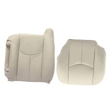 Driver Side Bottom Top Lean Back Replacement Leather Seat Cover Light Tan