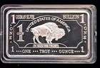 1 Oz German Silver Buffalo Bar  In Case