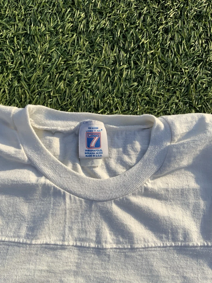 罕见复古 60 年代康奈尔大学 1969 年级标志 7 衬衫 S 码美国  — 第 4/4 张图片