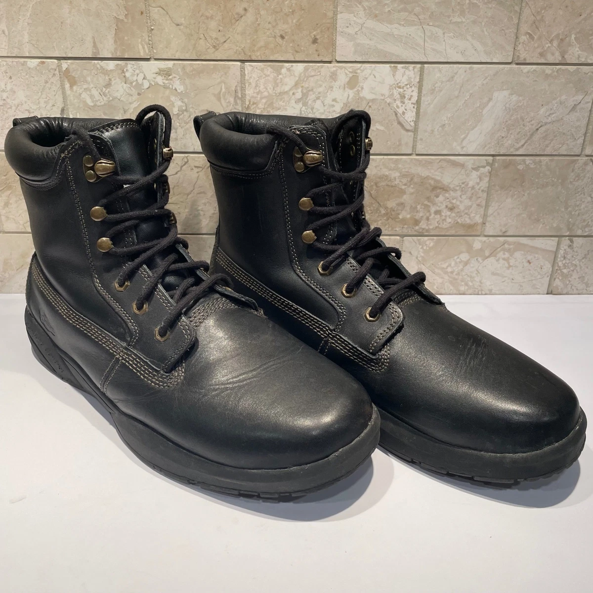 Dr Comfort Boss Black Leather Therapeutic Boots Size 14 XW Extra Wide No Insoles Dr. Comfort Boots with Upper Leather Black for Men | eBay main image 2