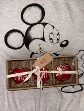 Rae Dunn By Magenta Ceramic Red Ornaments Set Of Three Jingle Wish Santa