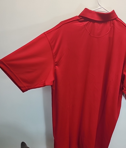 FeatherLite Men's XL Golf Polo Red Moisture Wick Mesh Sport Shirt New With Tags - Picture 9 of 12