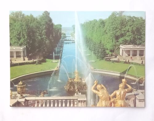 Postcard Leningrad Peterhof Grand Cascade Colour 1984