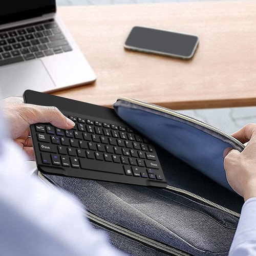 Bluetooth Tastatur Kabellos Keyboard für PC Tablet Notebook Laptop QWERTZ Layout - Bild 9 von 33