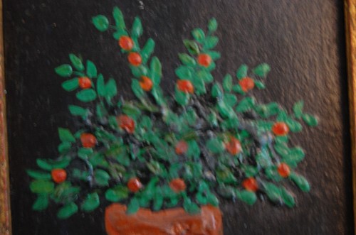 VTG FRAMED IMPASTO OIL ROSES FLOWERS ON POT A PRIMITIVE STILL LIFE SIGNED: REMI - Picture 15 of 22