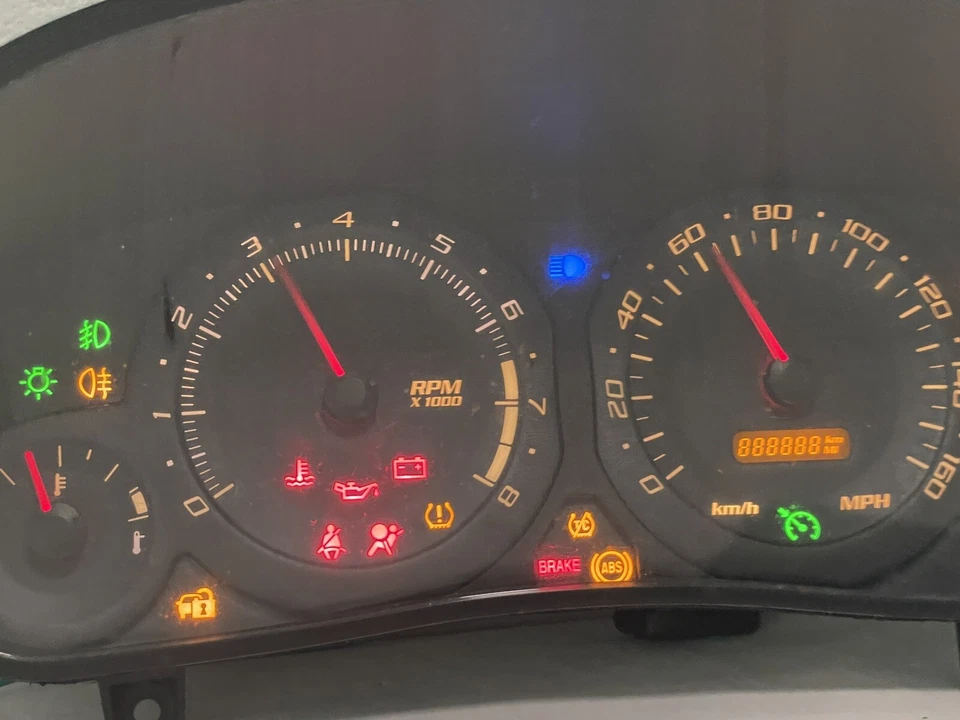 2004 CADILLAC SRX ПРИБОРНОЙ ПАНЕЛИ СПИДОМЕТР 25751848 131K миль - Изображение 4 из 4