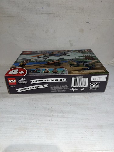 LEGO 75942 Jurassic World Velociraptor Biplane Rescue Mission RETIRED BOX ONLY - Picture 3 of 8