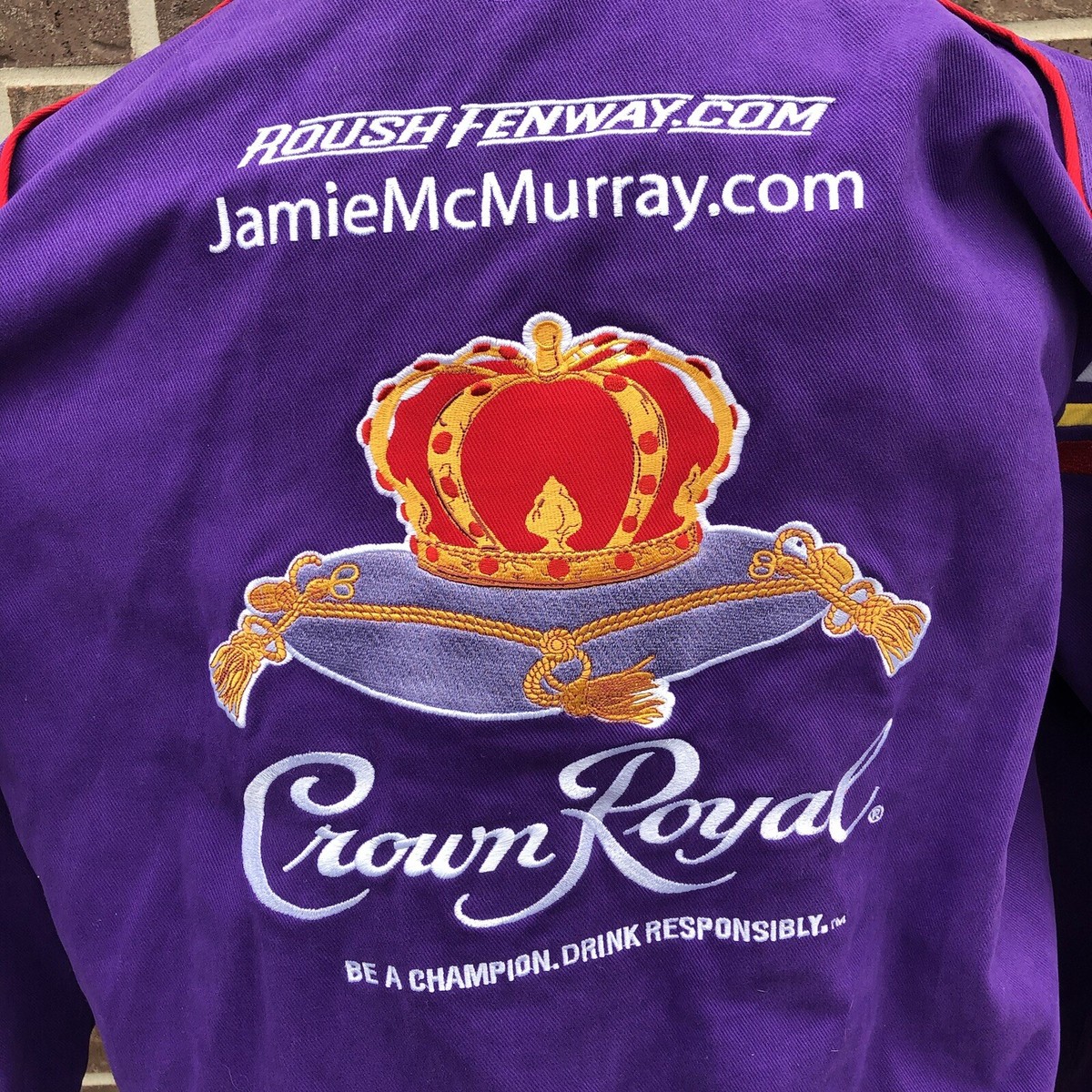 Crown Royal Chase Authentics NASCAR Racing Jacket Purple Logo 