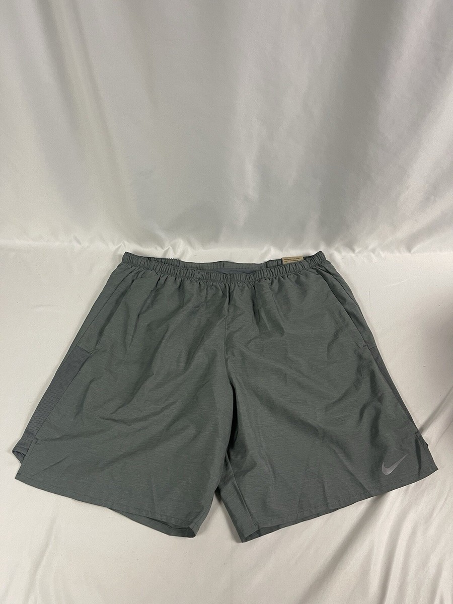 Nike Dri Fit Challenger Grey Brief Lined Shorts CZ9064-084 Mens