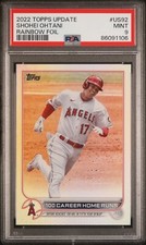 👑💎 2022 Topps Update Series SHOHEI OHTANI #US92 100 CAREER HRS 🌈 Foil PSA 🌏