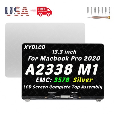 For MACBOOK PRO 13'' M1 2020 A2338 EMC 3578 LCD RETINA DISPLAY SILVER 661-17549