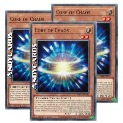 3x CORE OF CHAOS   (Kern Chaos)   Common   PHHY EN011   1Ed   YUGIOH ANDYCARDS