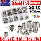 <!--F#f_0-->NEW 220Pcs Stainless Steel Allen Head Socket Set Grub Screws Assortment Kit AU<!--F/-->