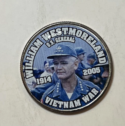 William Westmoreland Vietnam War Colorized Clad Commemorative Kennedy Half #VW