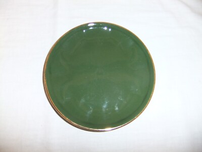 Apilco France green Yves Deshoulieres vintage gilded gold
