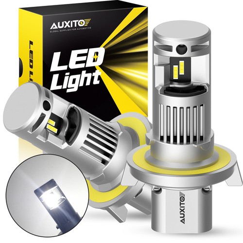 2Pcs H13 9008 LED Headlight Bulbs Conversion Kit High 6000K Low Dual Beam White