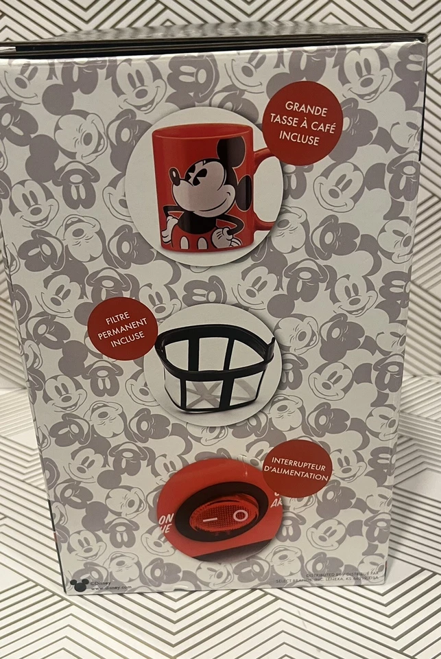 Cafetera de una sola porción Disney Mickey Mouse - roja (DCM-123CN) Foto 2 de 3