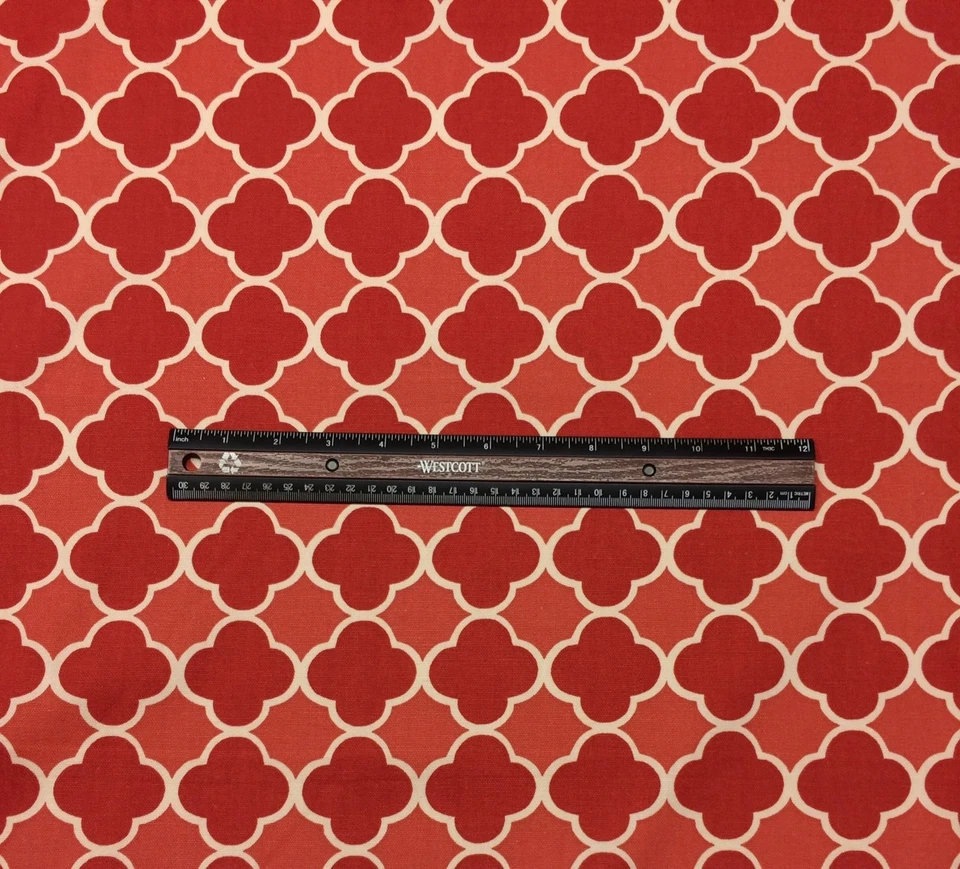 TELA DE ENREJADO BRAEMORE EMILIO COSMO ROJO MELÓN CORAL CUADRILÁTERO POR YARDA 54"W Foto 2 de 4