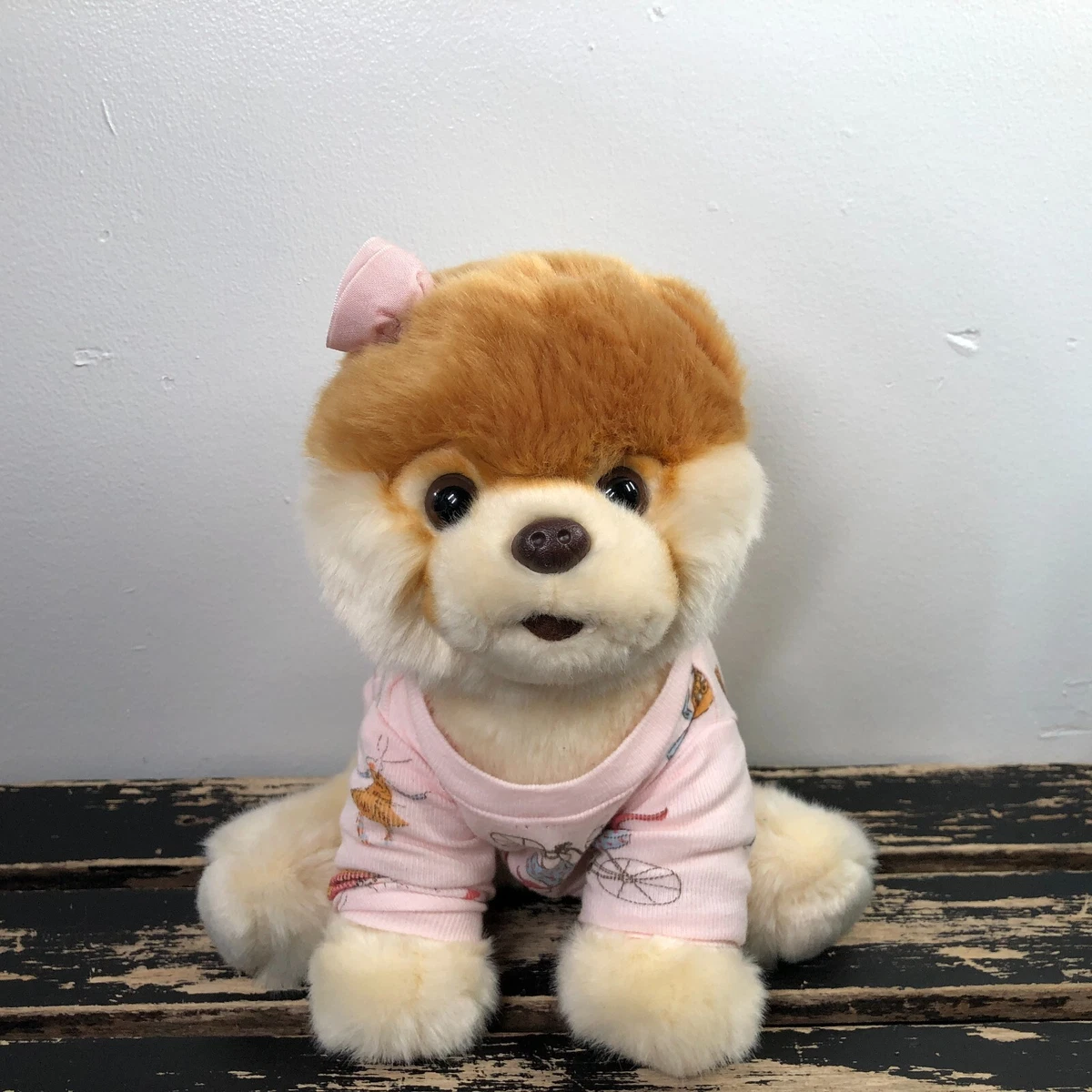 Gund Boo Dog Plush Stuffed Animal Pomeranian Puppy Clothes Vintage  Collectible