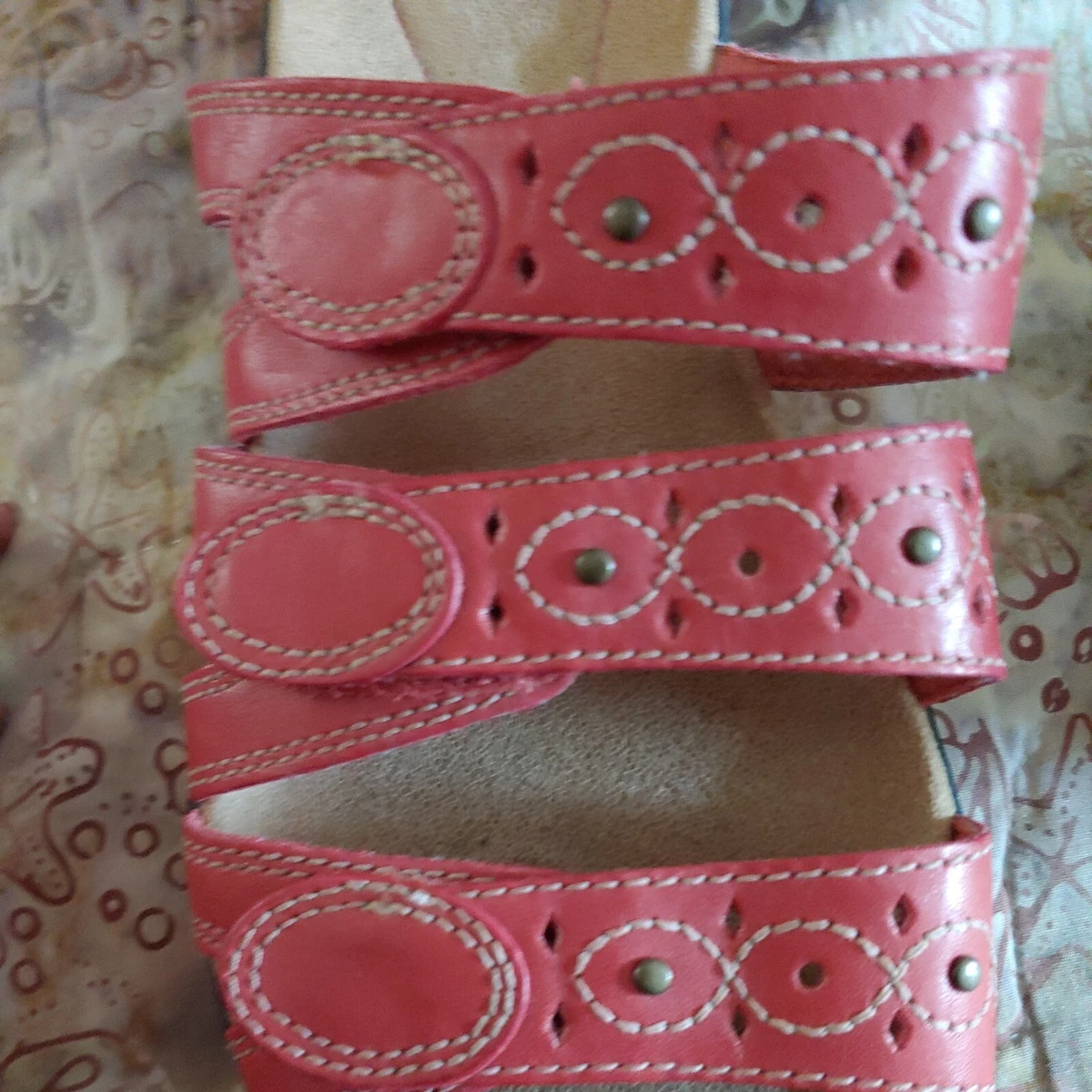 CLARKS Leisa Cacti Q. Womens Size 8 Leather Casual Slide Sandal
