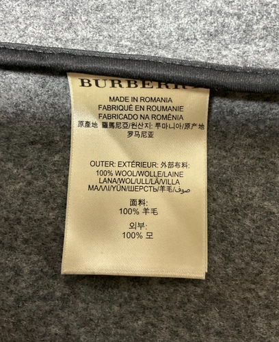 Burberry Brit Women's Wool Duffle Coat Check Pattern Gray size UK14 USA12 ITA40 - Picture 20 of 20