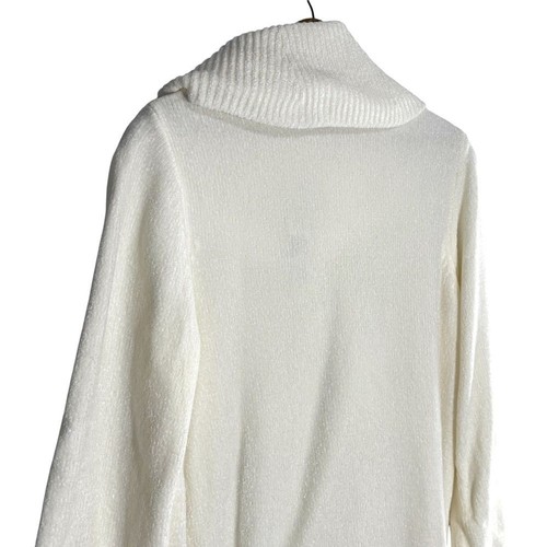 SOFT SURROUNDINGS | Ivory Pearl Soft Winds Chenille Tunic Sweater size L {NEW} - Picture 13 of 15