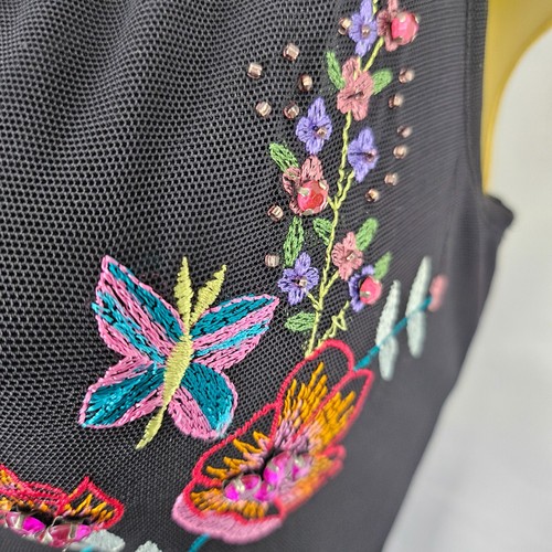 Karen Millen Embroidered And Beaded Floral Party Sheath Dress UK12 - Picture 5 of 23