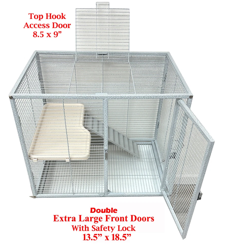 Jaula doble unidad X-LARGE 1/2 pulgada barra chinchilla azúcar planeador rata ratones ardilla Foto 4 de 4