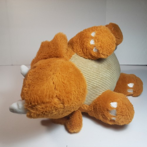 Tommy Bahama Plush Dinosaur Stuffed Toy Triceratops Orange 8" Tall 16" Long - Picture 5 of 13